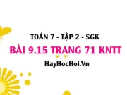 Bài 9.15 trang 71 Toán 7 Tập 2 Kết nối tri thức